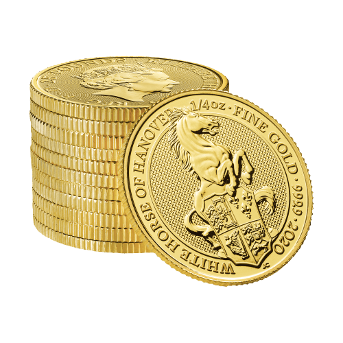 1/4 oz 2020 Queen's Beasts White Horse of Hanover Gold Coin | The Royal Mint