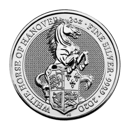 Pièce 2 onces d'argent Les Bêtes de la Reine : Cheval blanc de Hanovre 2020 | La Monnaie royale