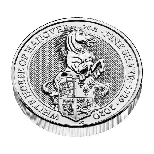 Pièce 2 onces d'argent Les Bêtes de la Reine : Cheval blanc de Hanovre 2020 | La Monnaie royale