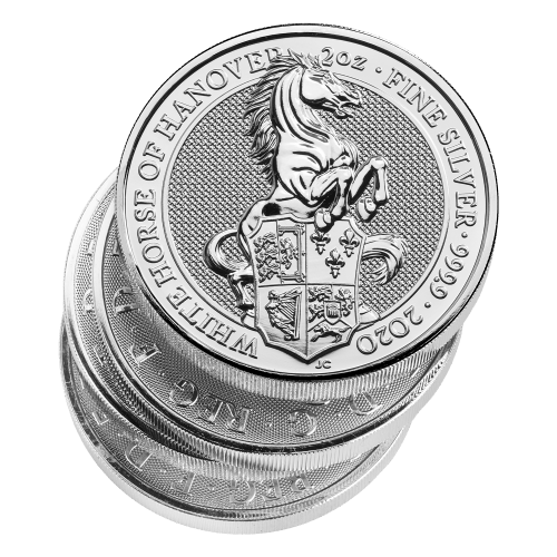 Pièce 2 onces d'argent Les Bêtes de la Reine : Cheval blanc de Hanovre 2020 | La Monnaie royale