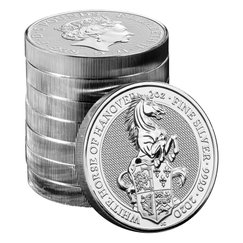 Pièce 2 onces d'argent Les Bêtes de la Reine : Cheval blanc de Hanovre 2020 | La Monnaie royale