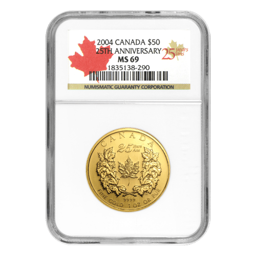 1 oz Random Year Canadian Maple Leaf MS-69 Gold Coin | Royal Canadian Mint