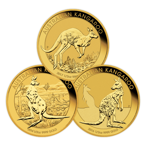 1/2 oz Random Year Australian Kangaroo Nugget Gold Coin | Perth Mint
