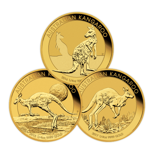 1/4 oz Random Year Australian Kangaroo Nugget Gold Coin | Perth Mint