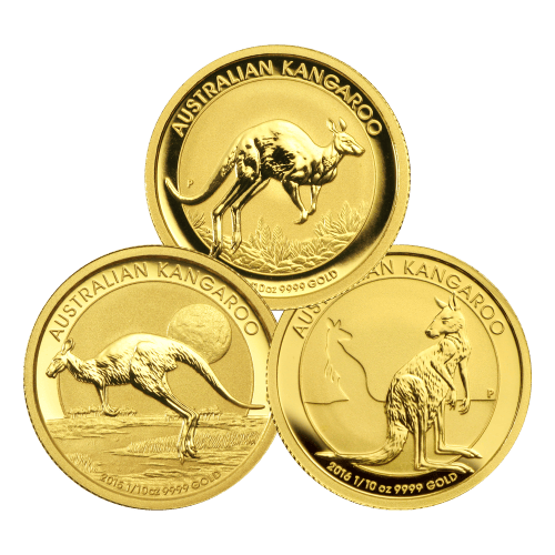 1/10 oz Random Year Australian Kangaroo Nugget Gold Coin | Perth Mint