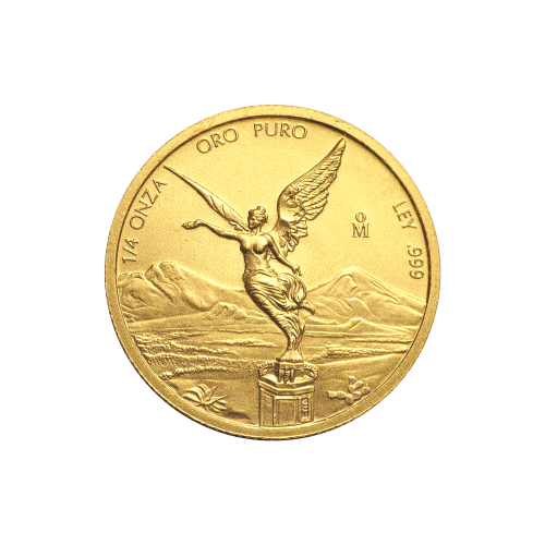 Pièce 1/4 once d'or Libertad mexicaine Année aléatoire | Monnaie mexicaine
