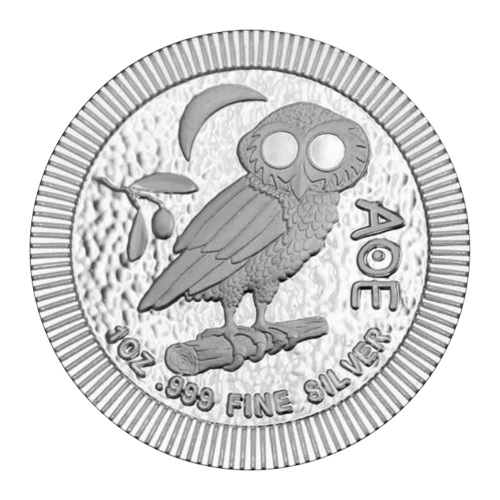 1 oz 2020 Athenian Owl Stackable Silver Coin | Silvertowne Mint