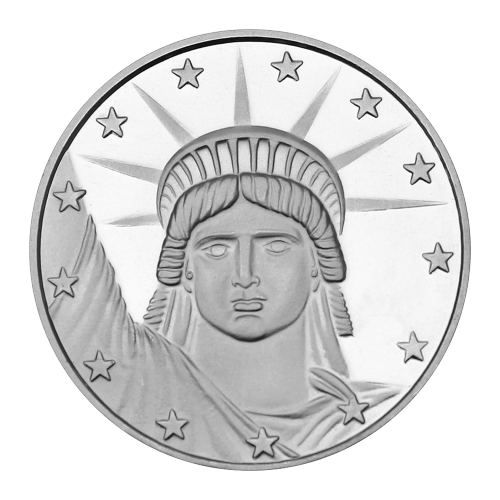 1 oz Lady Liberty Silver Round | Silvertowne Mint