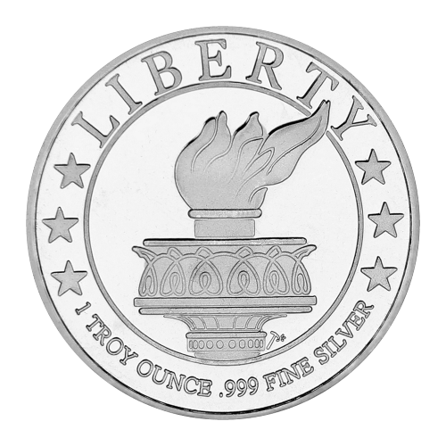 1 oz Lady Liberty Silver Round | Silvertowne Mint