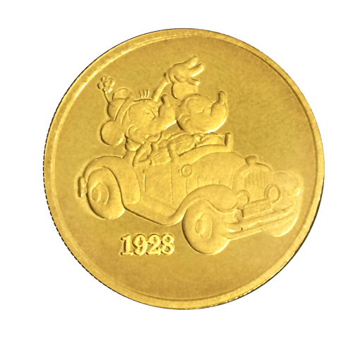 1 oz Rarities Mickey Goes to Hollywood Disney Gold Round