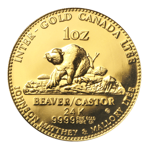 1 oz 1980 Beaver Gold Coin | Johnson Matthey