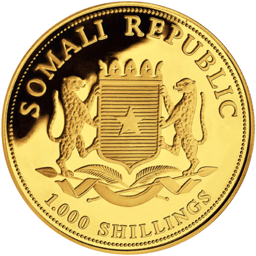 1 oz Random Year Somalian African Elephant Gold Coin