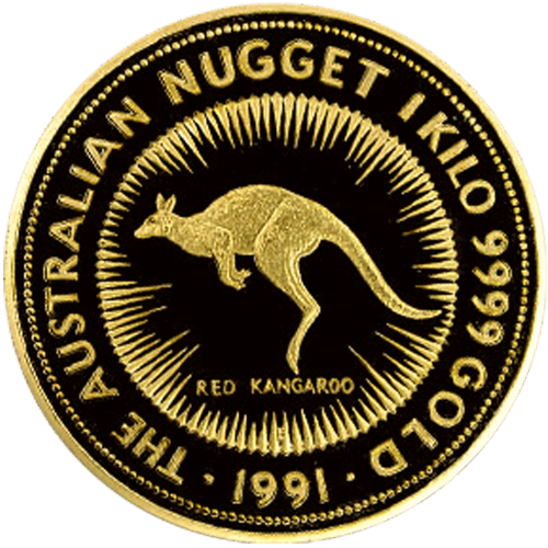 Pièce 1 kilo en or Pépite Kangourou 1991 | Monnaie de Perth