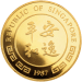 12 oz 1987 Singapore Rabbit Gold Round