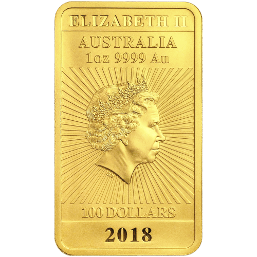 1 oz 2018 Dragon Gold Rectangular Coin | Perth Mint