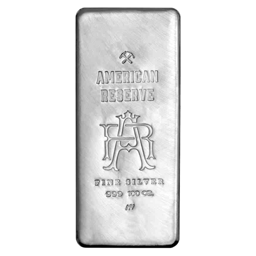 100 oz American Reserve Silver Bar | Asahi Refining