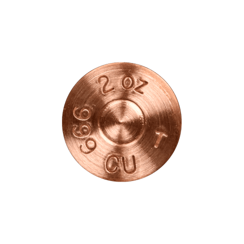 2 oz .308 Caliber ACP Copper Bullet | Elemetal Mint