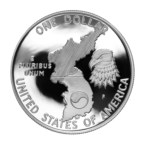 1991 Korean War Memorial Proof Silver Coin