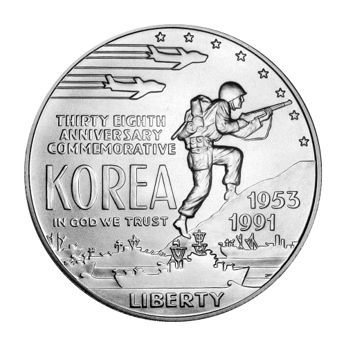 1991 Korean War Memorial Silver Coin