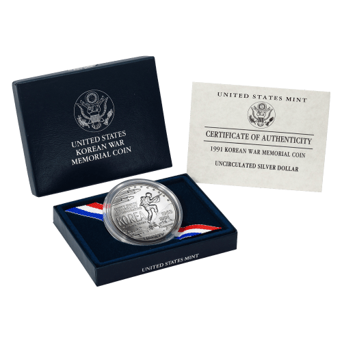 1991 Korean War Memorial Silver Coin