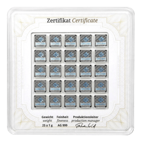(25 x 1) gram Silver Bar MultiCard | Geiger Edelmetalle