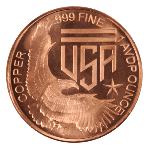Ronde 1 once de cuivre Aigle Saint Gaudens | Monnaie de SilverTowne