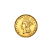 Pièce d'or 1 $ Aigle Tête d'Indien Type 3 Année aléatoire
