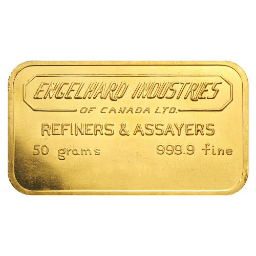 50 gram Engelhard Gold Bar