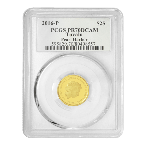 1/4 oz 2016 Pearl Harbor 75th Anniversary PR-70 DCAM Gold Coin | Perth Mint