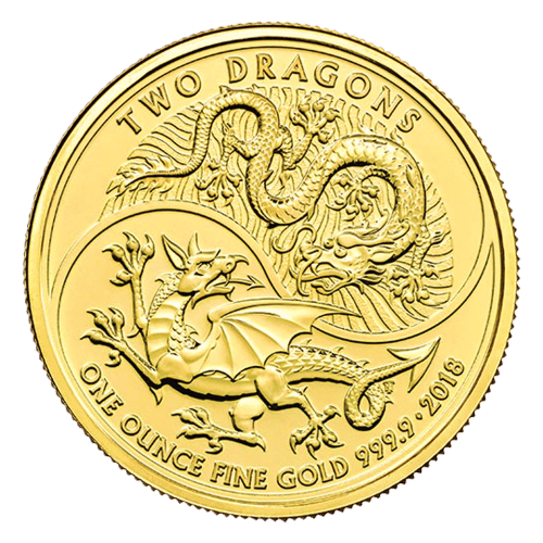 1 oz 2018 Great Britain Two Dragons Gold Coin | The Royal Mint