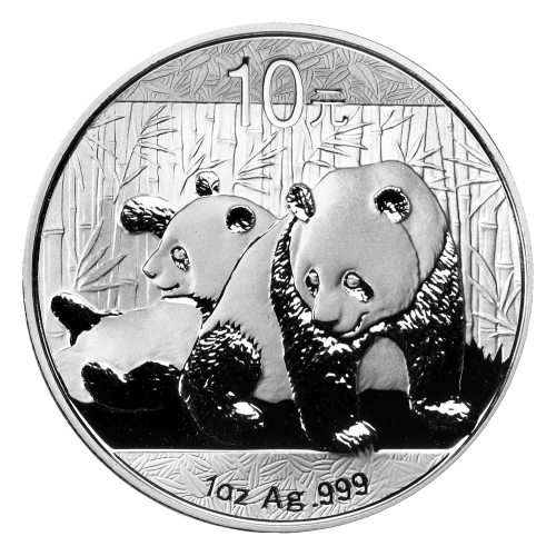 Pièce 1 once d'argent Panda Chine 2010