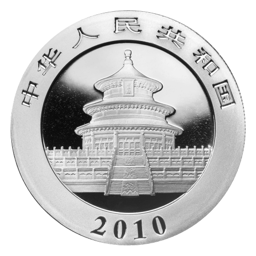 Pièce 1 once d'argent Panda Chine 2010