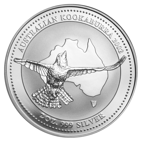 Pièce 2 onces d'argent Kookaburra australien 2002