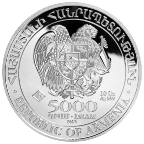 Pièce 10 once d'argent L'Arche de Noé Arménie 2013