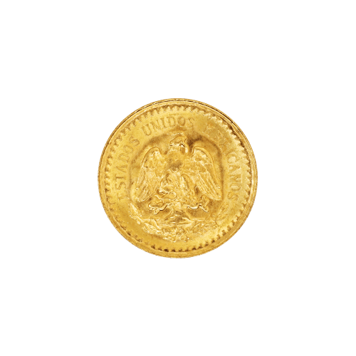 Pièce d'or 2,5 pesos mexicains d'année aléatoire