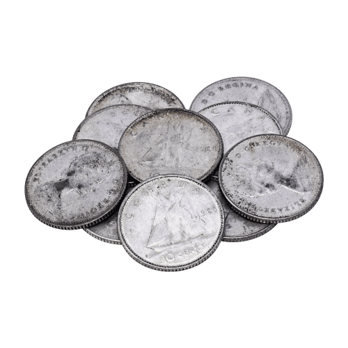 Sac de pièces de circulation canadiennes en argent 50 % d'une valeur nominale de 1 $ | Monnaie royale canadienne