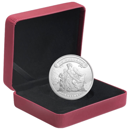 Pièce 50 $ en argent Épreuve numismatique Série commémorative 75e anniversaire de la série Billets de banque canadiens 2010 | Monnaie royale canadienne