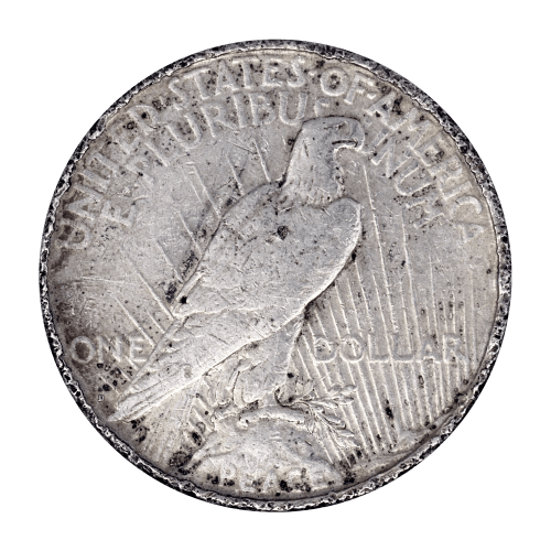 Pièce d'argent Dollar de la paix Année aléatoire Endommagée
