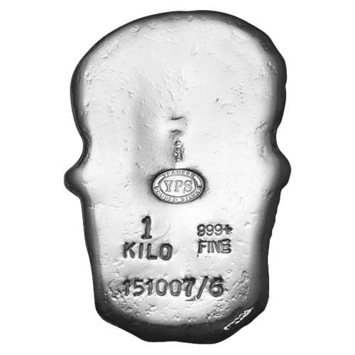 1 kilo Silver Skull | Yeager's Poured Silver