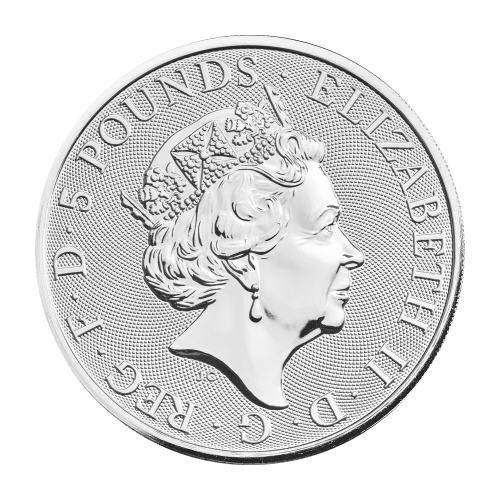 2 oz 2021 Queen's Beasts: White Greyhound of Richmond Silver Coin | The Royal Mint
