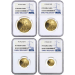 Collection de 4 pièces d'or épreuve numismatique Aigle américain NGC PF70 UCAM Année aléatoire