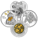 Ensemble de 4 pièces 30 grammes d'argent épreuve numismatique De bon augure Culture 2016