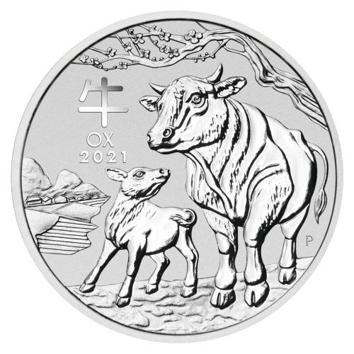 Pièce 2 onces d'argent Lunaire Année du Buffle 2021 | Monnaie de Perth