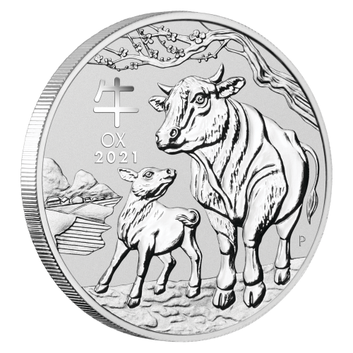 Pièce 2 onces d'argent Lunaire Année du Buffle 2021 | Monnaie de Perth