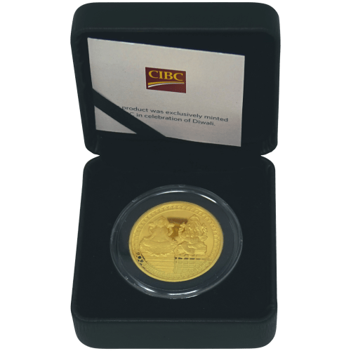 Ronde 1 once d'or épreuve numismatique Diwali Lakshmi de la CIBC