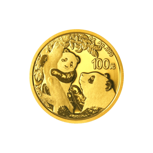 Pièce 8 grammes en or Panda chinois 2021 | Monnaie chinoise