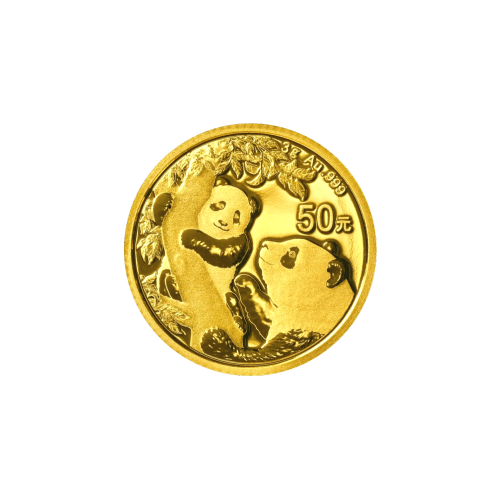 Pièce 3 grammes en or Panda Chine 2021 | Monnaie chinoise