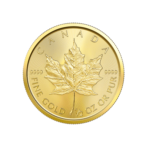 Pièce 1/2 once d'or Feuille d'érable canadienne 2021
