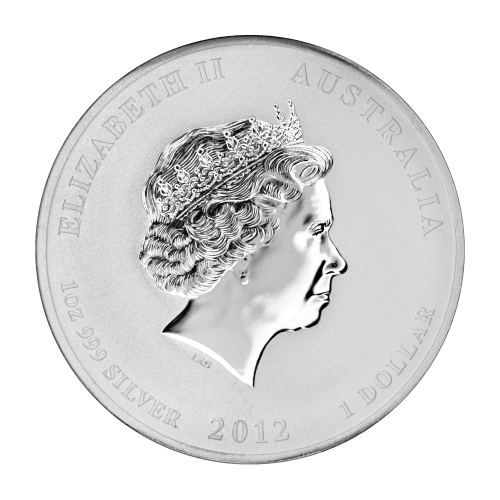 1 oz 2012 Lunar Year of the Dragon Colourized Silver Coin | Perth Mint