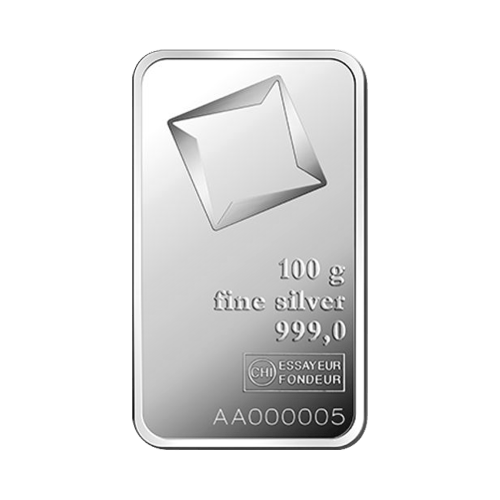 100 gram Minted Silver Bar | Valcambi | Silver Gold Bull US